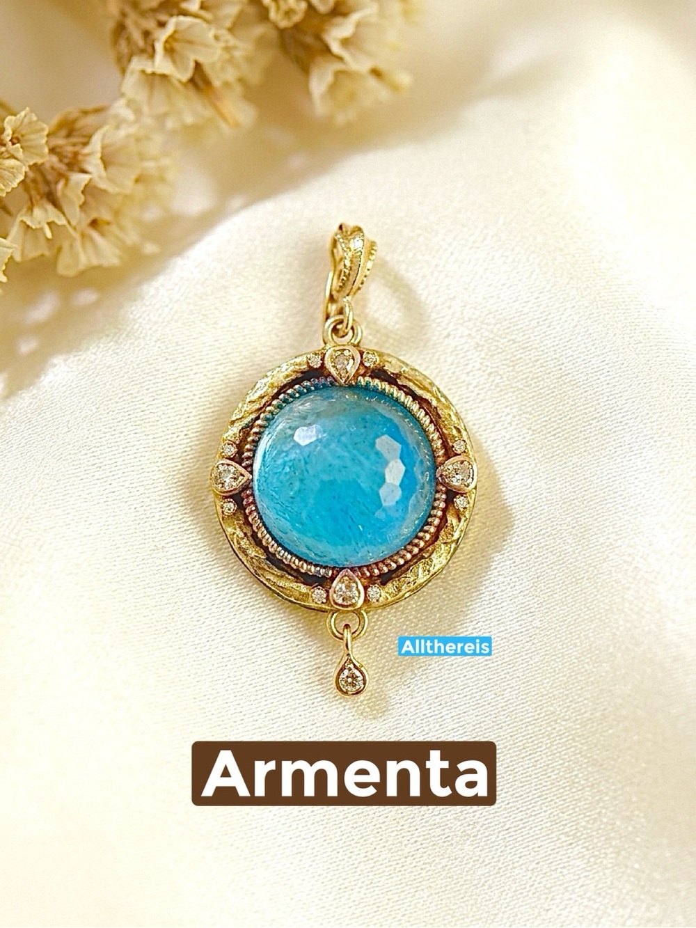 Armenta Pendant Blue topaz Old World Collection